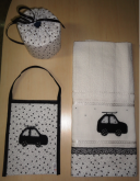 Kit para Carro Branco/Preto